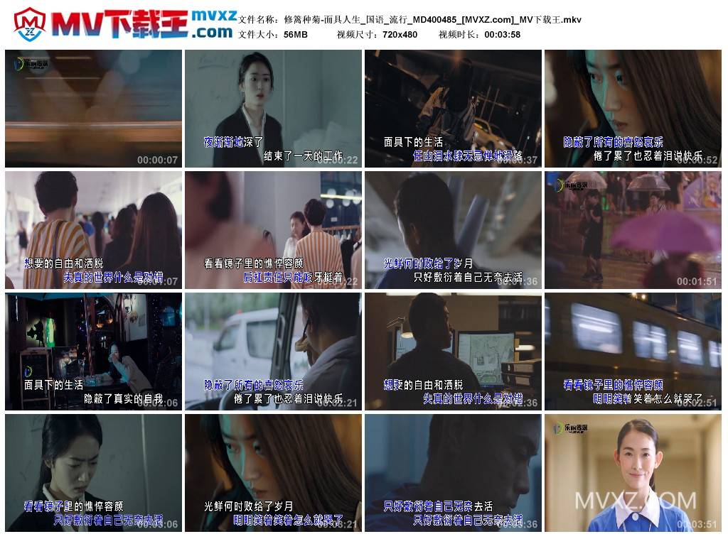 修篱种菊-面具人生_国语_流行_MD400485